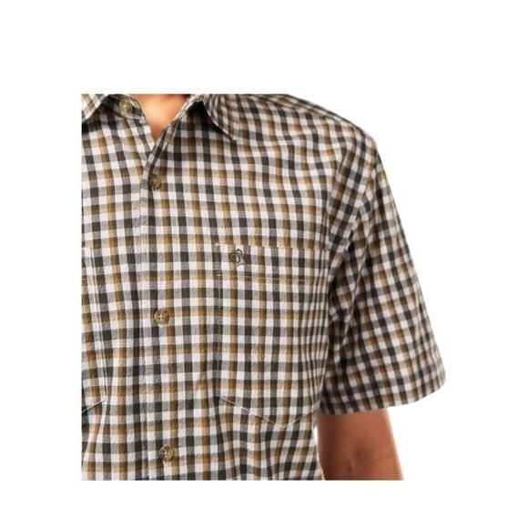 CRAGHOPPERS Men's Nour Short Sleeved Check Shirt | Parka Green Check Size Large - Picture 2 of 10